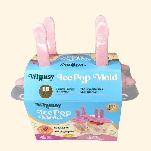 🆕️ SET OF 2 Pink 4 Pack Ice Pop Molds With 8 Molds Total - Picture 6 of 7